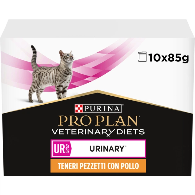 Вологий корм для кішок Purina Pro Plan Veterinary Diets UR ST/OX Urinary З куркою 10 x 85 г (8445290093592) - picture 1