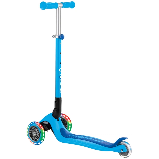 Самокат Globber серії Primo Foldable Lights блакитний Колеса з підсвічуванням (432-101-3) - зображення 4