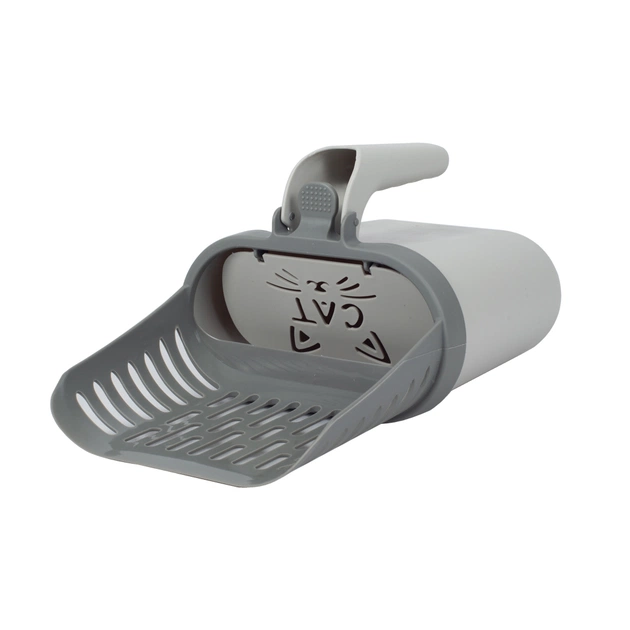 Лопатка для туалету Me&Pet з контейнером сіра (NMP35) - picture 4