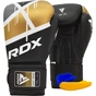 Боксерські рукавички RDX F7 Ego Black Golden 12 унцій (BGR-F7BGL-12oz) - зменшене зображення 1