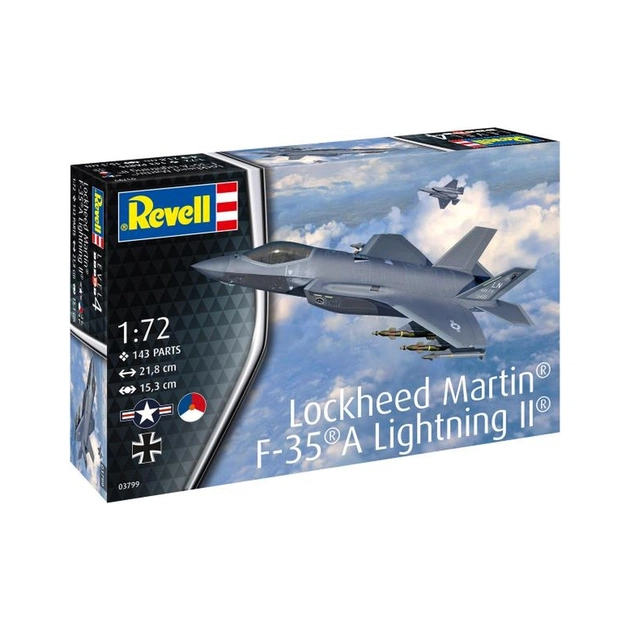 Збірна модель Revell Літак Lockheed Martin F-35A Lightning II, рівень 4, 1:72 (RVL-03799) - picture 8