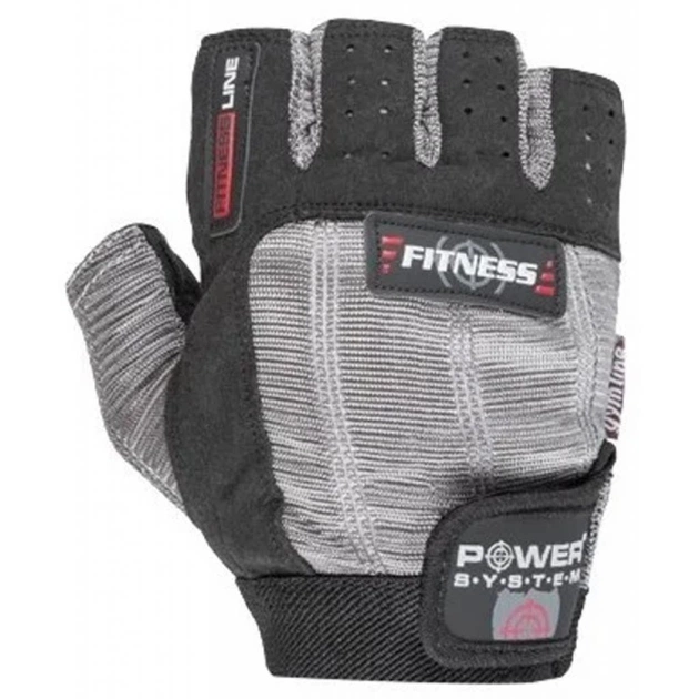 Рукавички для фітнесу Power System Fitness PS-2300 S Grey/Black (PS-2300_S_Black-grey) - изображение 1