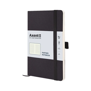 Книга записна Axent Partner Soft Skin 125x195 мм у гнучкій обкладинці 96 аркушів у клітинку Чорний (8616-01-A) зображення 1