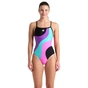 Купальник Arena Multi Slices Swimsuit Lightdro 008094-598 чорний, бузковий, бірюзовий, рожевий 44 (3468337399704) - уменьшенное изображение 1