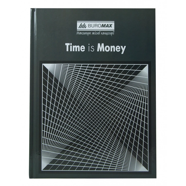 Канцелярська книга Buromax Times Is Money А4 в клітинку 96 аркушів Сіра (BM.2400-109) - зображення 1