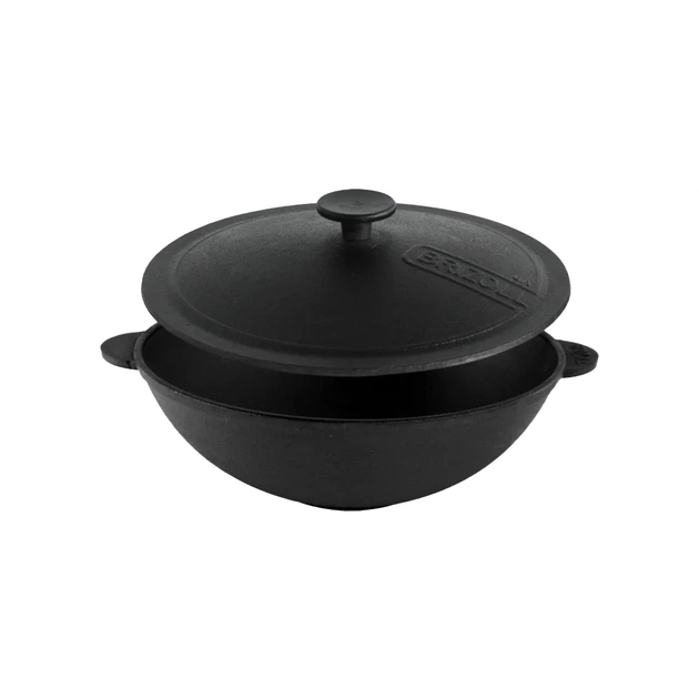 Сковорода Brizoll чавунна WOK з чавунною кришкою 4,7 л 300х103 мм (W30-1) - зображення 1