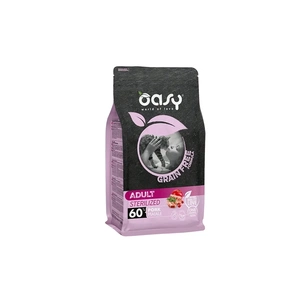 Сухий корм для кішок OASY CAT Grain Free Sterilized з свининою, яблуком та шипшиною 300 г (8054329512395) зображення 1