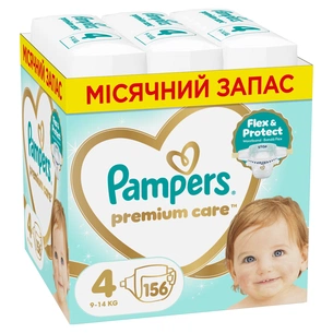 Підгузки Pampers Premium Care Розмір 4 (9-14 кг) 156 шт (8006530223591) зображення 1