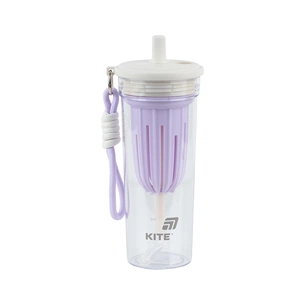 Пляшка для води Kite 650 мл, біло-ліловий (K25-1219-2) зображення 1