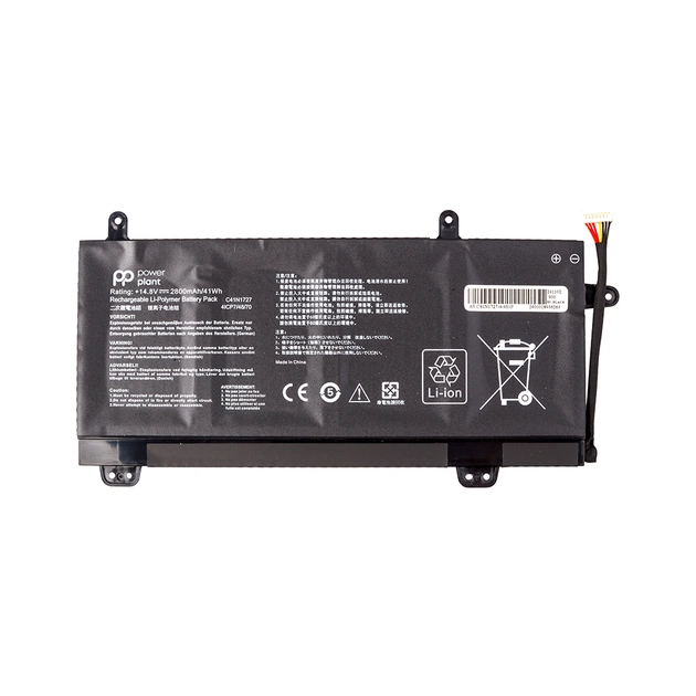 Акумулятор до ноутбука ASUS ROG GU501 Series (C41N1727) 14.8V 2800mAh PowerPlant (NB431984) - зображення 1