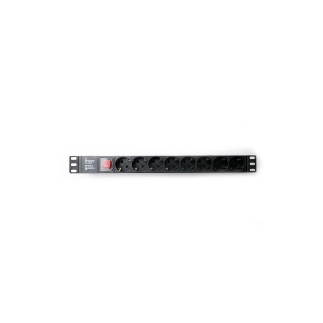 Силовий блок Eserver 19" 8 розеток, вимикач, алюм. корпус PDU 220В, 16А (WT-2261A-GER-8WAY-WO) - picture 2