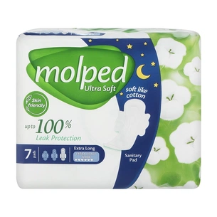 Гігієнічні прокладки Molped Ultra Soft Extra Long 6 крапель 32 см 7 шт. (8690536845231) зображення 1