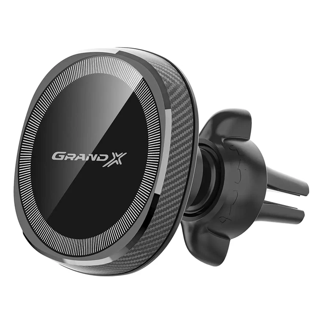 Універсальний автотримач Grand-X MT-15W MagSafe з зарядкою 15W (кріплення на дефлектор) (MT-15W) - picture 1