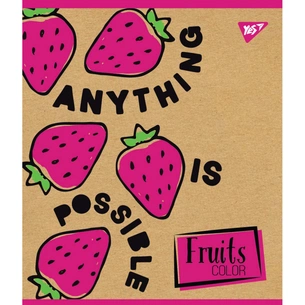 Зошит Yes А5 Fruits Color Крафт 18 аркушів клітинка (765087) зображення 1