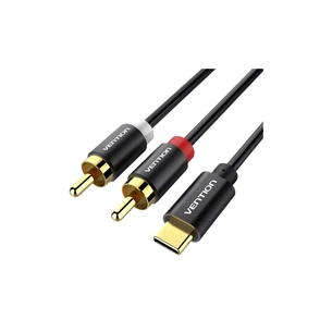 Кабель мультимедійний USB-C M to 2xRCA M 1.5m black Vention (BGDBG) зображення 1