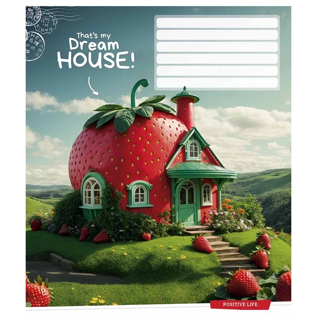 Тетрадь Школярик Dream house 12 листов линия (012-3530L) - изображение 1