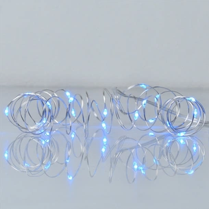 Гірлянда YES! Fun Нитка на мідному дроті 20 LED Синя 2 м Статична На батарейках (975025) зображення 1