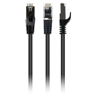 Патч-корд 2м S/FTP Cat 6A CU LSZH black Cablexpert (PP6A-LSZHCU-BK-2M) зображення 1