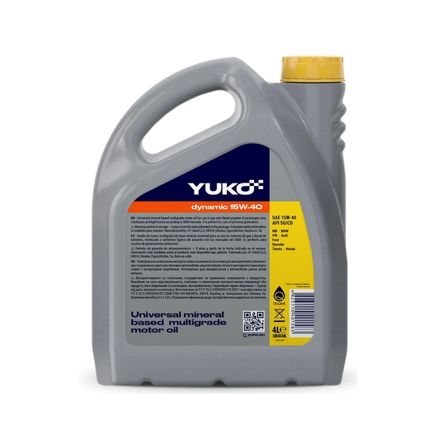 Моторна олива Yuko DYNAMIC 15W-40 4л (4823110401583) - picture 2