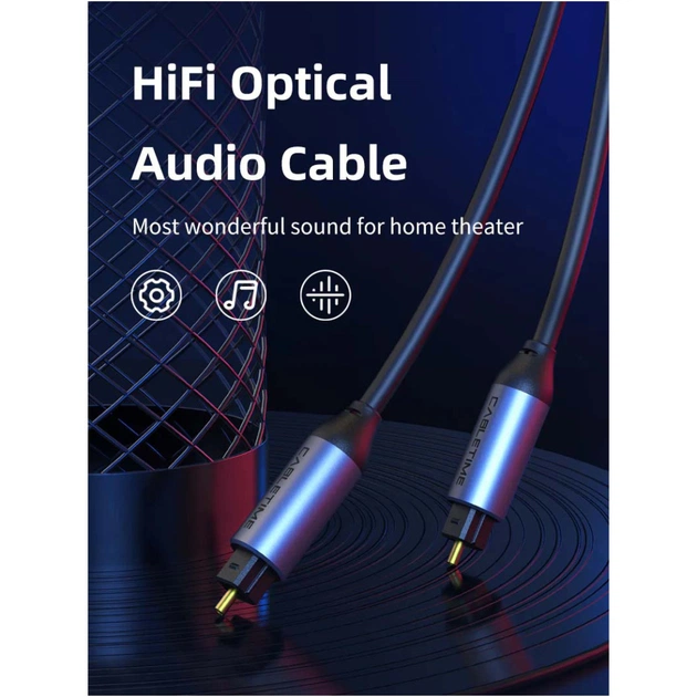 Кабель мультимедійний Optical Toslink 1.0m Cabletime (CA915286) - picture 3