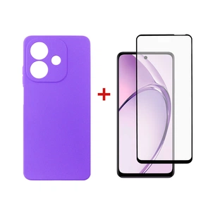 Чохол до мобільного телефона Dengos Oppo A3X Carbon + glass (Purple) (DG-KM-124) зображення 1