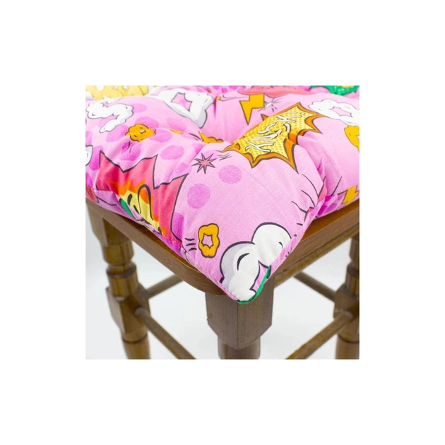 Подушка на стілець MirSon Бязь Принт 17-0512 Bombs pink 40х50 см (2200006276784) - зображення 4