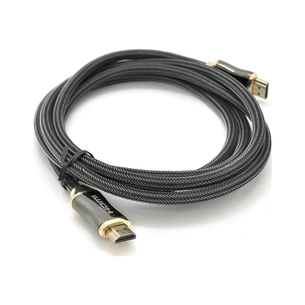 Кабель мультимедійний HDMI M to HDMI M 1.0m V2.0 4K black VEGGIEG (YT-HDMI(M)/(M)HX-1/19700) зображення 1