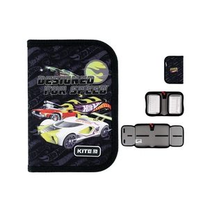Пенал Kite Hot Wheels 622, 1 відділення, 2 відвороти (HW24-622) зображення 1