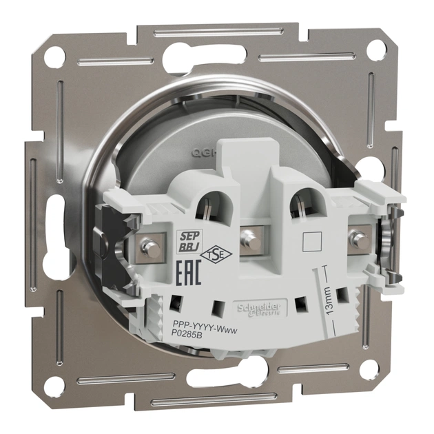 Розетка Schneider Electric ASFORA без заземлення алюм. (EPH3000161) - зображення 7