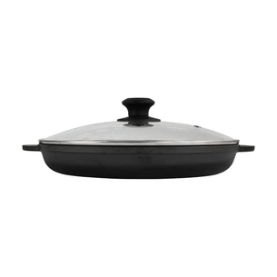 Сковорода Brizoll Monolith чавунна Гриль зі скляною кришкою 280х35 мм (M2835G-6) зображення 1