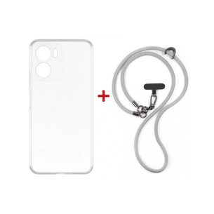 Чохол до мобільного телефона Dengos Case + Cross-body Strap Motorola G06/G06 Power Clear+Grey (DG-KM-CCRB-29) зображення 1