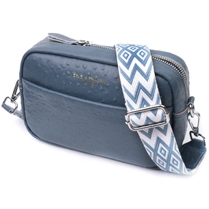 Сумка Vintage Жіноча з фактурної натуральної шкіри Синя (22661) зображення 1