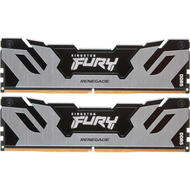 Модуль пам'яті для комп'ютера DDR5 32GB (2x16GB) 8000 MHz Renegade Silver XMP Kingston Fury (ex.HyperX) (KF580C38RSK2-32) - зображення 1