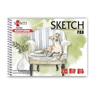 Альбом для малювання Santi А4 для акварелі Animals, 20 аркушів (130517) зображення 1