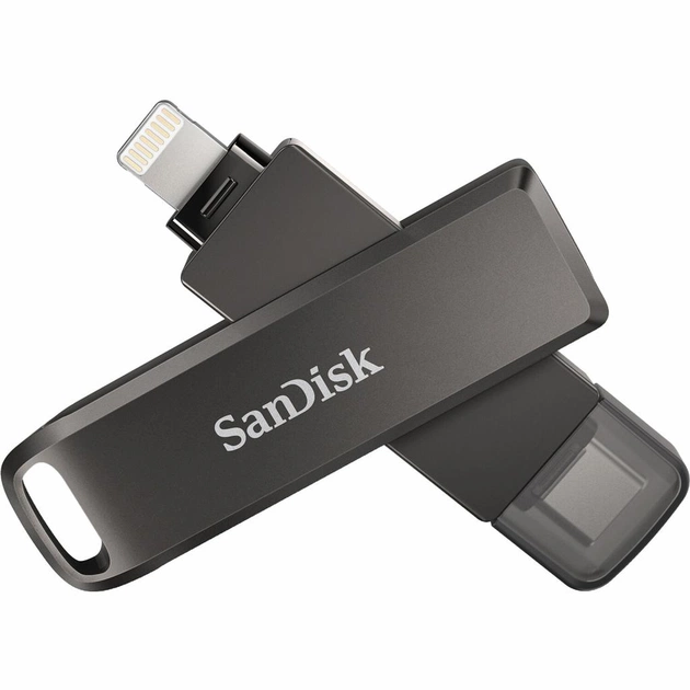 USB флеш накопитель SanDisk 64GB iXpand Drive Luxe Type-C /Lightning (SDIX70N-064G-GN6NN) - изображение 3