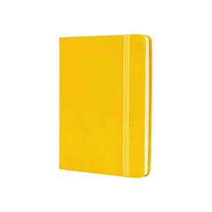 Книга записна Optima А6 SQUARE, тверда обкладинка, гумка, кремовий блок лінія, жовтий (O20386-05) зображення 1