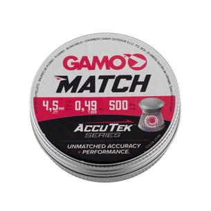Пульки Gamo Match AccuTek 4,5 мм 0,49г 500 шт (6320034-AK) изображение 1