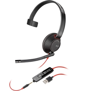 Навушники Poly BlackWire 5210 USB-A HS Mono Black (80R98AA) зображення 1