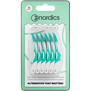 Щітки для міжзубних проміжків Nordics Silicon Interdental Softpicks Силіконові 30 шт. (3800500324531) зображення 1