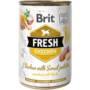 Консерви для собак Brit Fresh Chicken/Sweet Potato 400 г (з куркою та бататом) (8595602533893) зображення 1