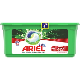 Капсули для прання Ariel Pods Все-в-1 + Екстра OXI Effect 24 шт. (8001841971698) зображення 1