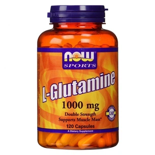 Амінокислота Now Foods Глютамін 1000 мг, L-Glutamine, Now Foods Sports, 120 каспул (NOW-00094) зображення 1