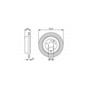 Гальмівний диск Bosch 0 986 479 U44 зображення 1