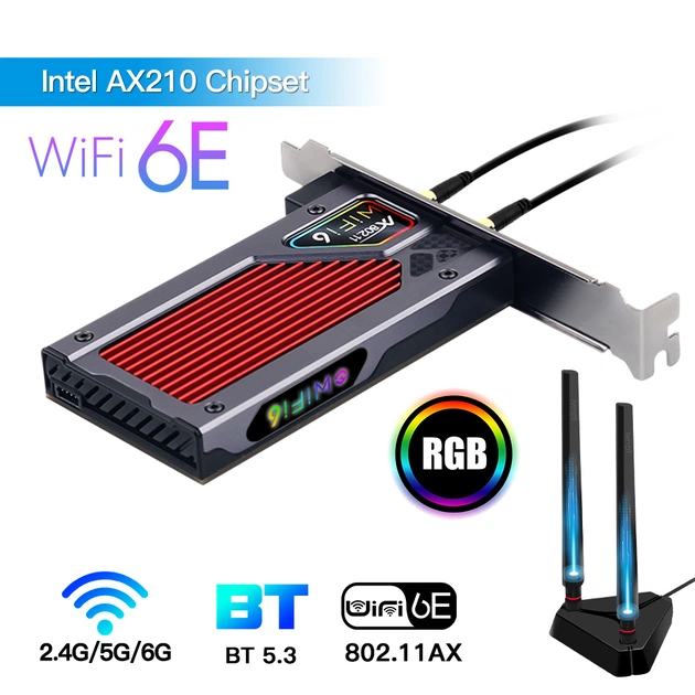 Бездротовий адаптер Fenvi FV-AXE3000RGB Gaming (Intel AX210) - зображення 6