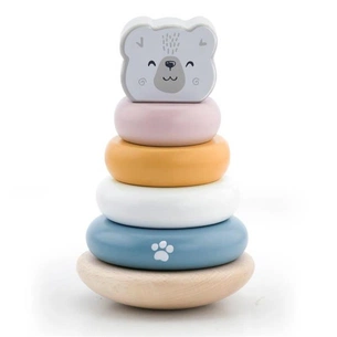 Розвиваюча іграшка Viga Toys Пірамідка PolarB Білий ведмідь (44005) зображення 1