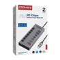 Концентратор Promate USB Hub 7 ports gegahub-10g (gegahub-10g) - зменшене зображення 2