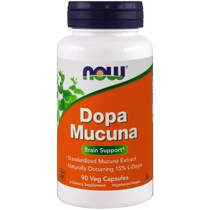 Травы Now Foods Мукуна Жгучая, Dopa Mucuna, 90 капсул (NOW-03092) изображение 1