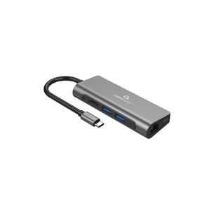 Концентратор Cablexpert USB-C 5-in-1 (HUB/HDMI/PD/CR/Lan) (A-CM-COMBO5-01) зображення 1