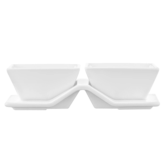 Соусниця Ardesto Набір для закусок, 3 предмети, порцеляна, білий (AR3750) - picture 3