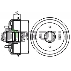 Гальмівний барабан Profit 5020-0022 изображение 1